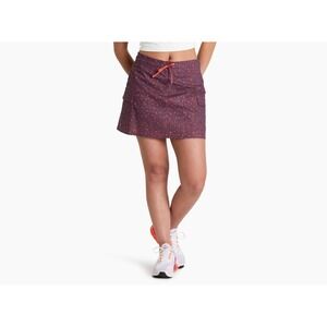 KÜHL Kruiser Getaway Skort Women's L Floral Hiking Travel Outdoor Skirt